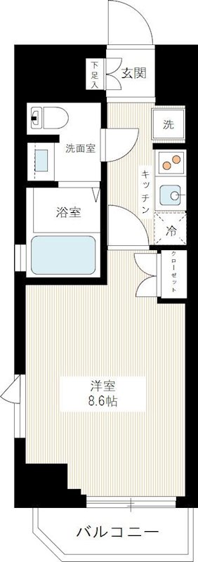 ＡＺＥＳＴ中野新橋 0301号室 間取り