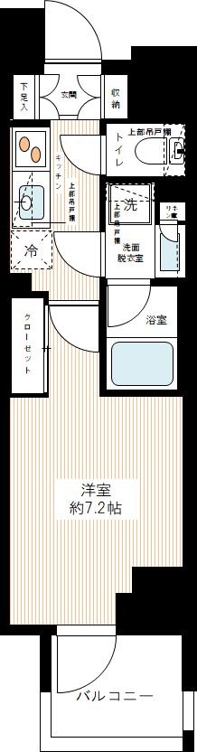 デュフレ南千住 1504号室 間取り