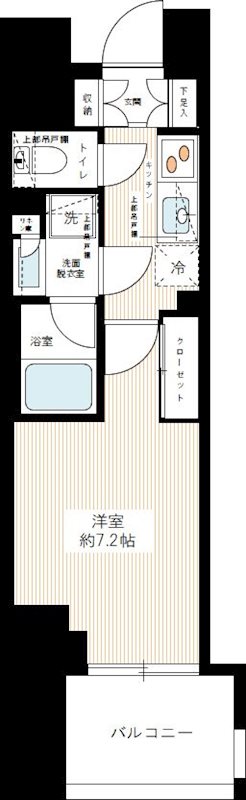 デュフレ南千住 0803号室 間取り