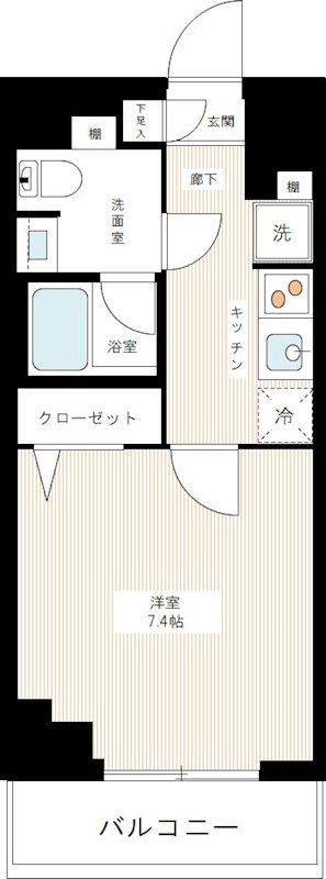 ＡＺＥＳＴ千住大橋 0602号室 間取り