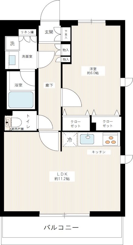 ＡＲＣＯＢＡＬＥＮＯ ＯＳＨＩＡＧＥ ＥＡＳＴ 0301号室 間取り