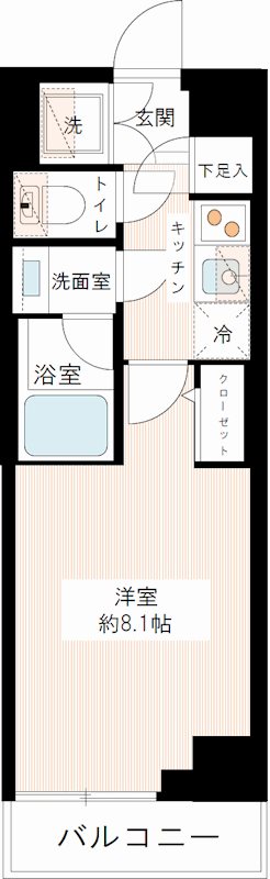 ＭＡＸＩＶ北千住 0506号室 間取り