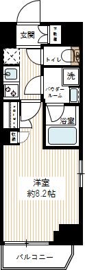 ＡＲＴＥＳＳＩＭＯ ＳＩＲＩＵＳ 0502号室 間取り