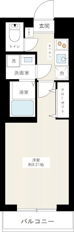 ハーモニーレジデンス東京サウスゲート 0103号室 間取り