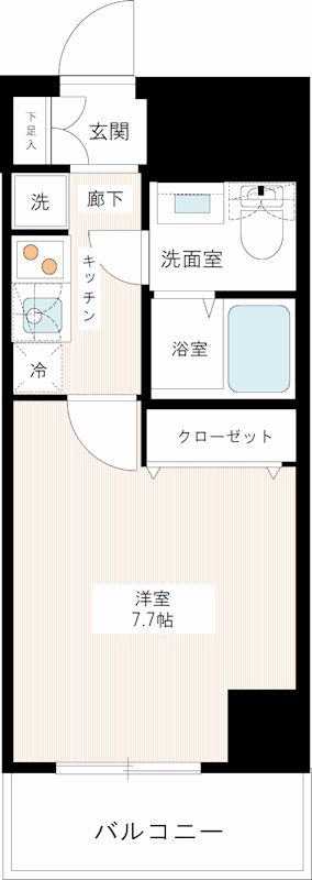 MAXIV一之江 0902号室 間取り
