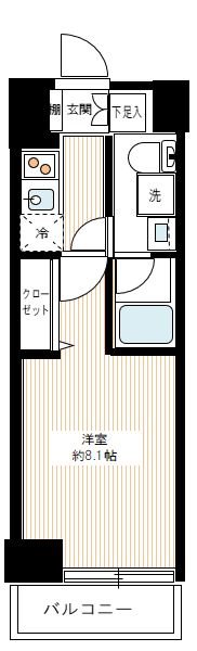 ＲＥＡＬＩＺＥ千住大橋 0503号室 間取り