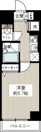 RISESTAGE MAGOME 0203号室 間取り