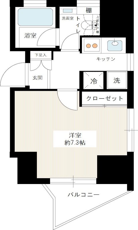 ラ ステュディオ押上 0301号室 間取り