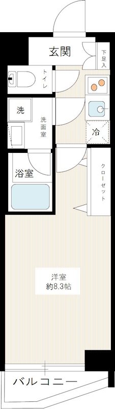 ＡＲＣＯＢＡＬＥＮＯ ＳＡＫＵＲＡＳＨＩＮＭＡＣＨＩ 0204号室 間取り
