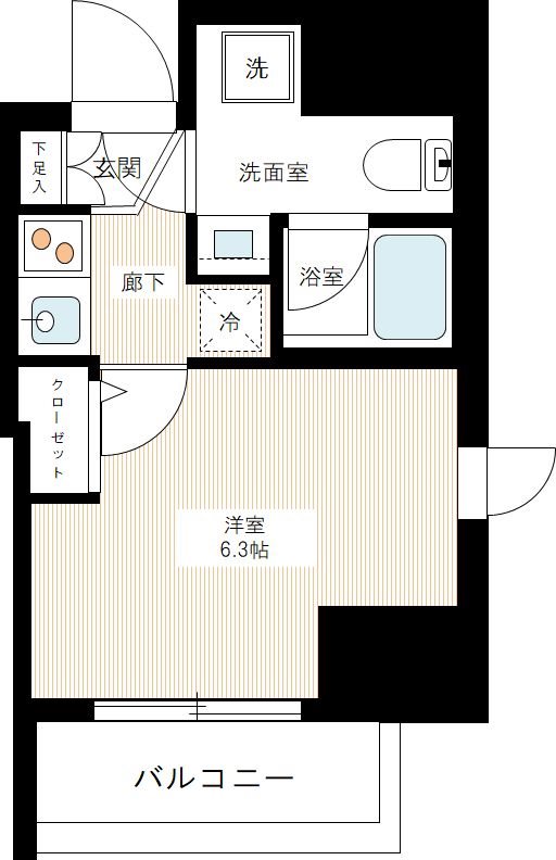 ティモーネ立川 0502号室 間取り