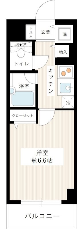ＲＩＳＥＳＴＡＧＥ ＭＡＧＯＭＥ 0307号室 間取り