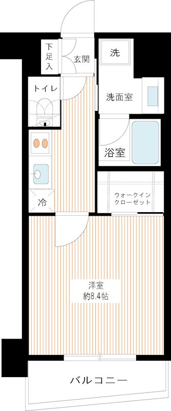 クリオ等々力 0404号室 間取り