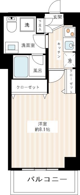 ＲＥＡＬＩＺＥ蒲田Ⅱ 0407号室 間取り