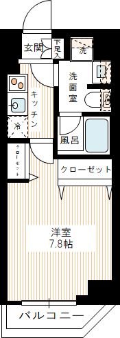 ＲＥＡＬＩＺＥ蒲田Ⅱ 0409号室 間取り