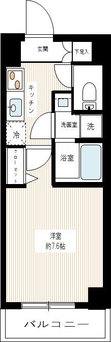 ＭＡＸＩＶ武蔵新城 0702号室 間取り