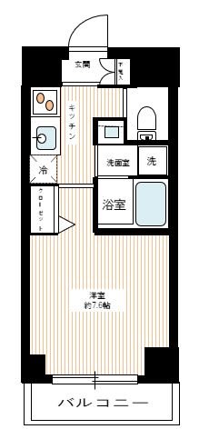 ＭＡＸＩＶ武蔵新城 0411号室 間取り