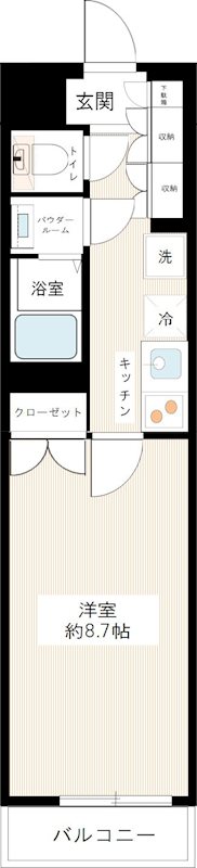 パレステュディオときわ台 0304号室 間取り