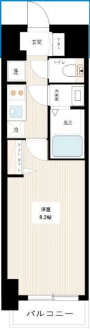 ＭＡＸＩＶ西大島 0506号室 間取り