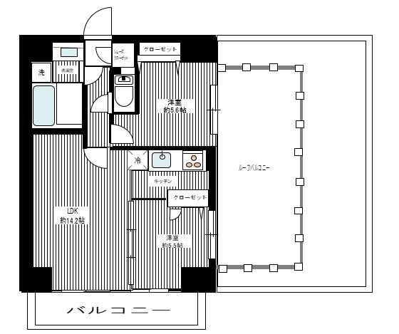 フュージョナル千住緑町 1202号室 間取り