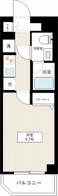 ＡＺＥＳＴ亀有Ⅱ 0210号室 間取り