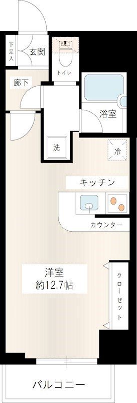 カスタリア新宿御苑 0504号室 間取り