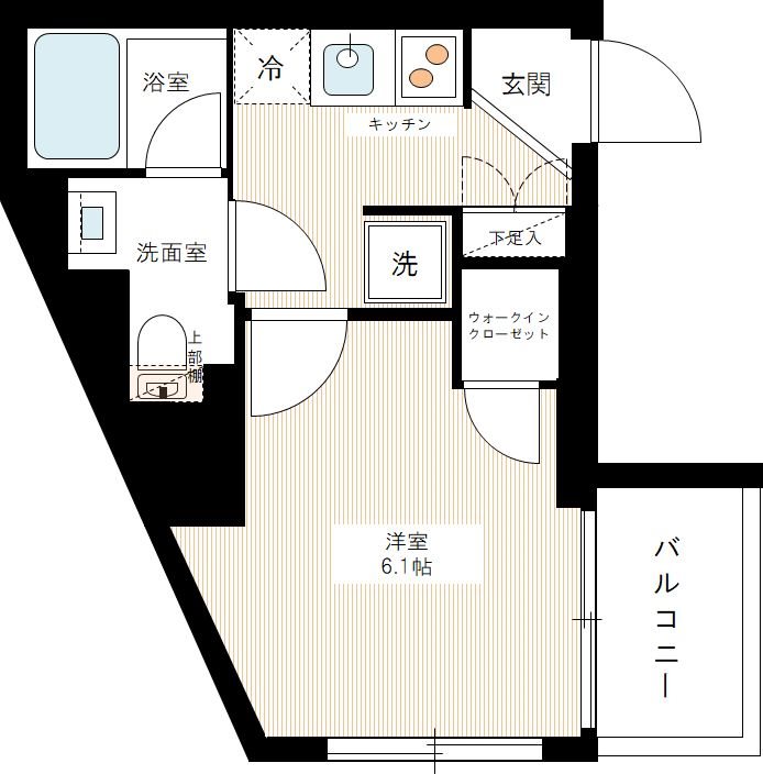 ハーモニーレジデンス品川荏原 0201号室 間取り