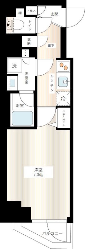 AZEST千住大橋 0606号室 間取り