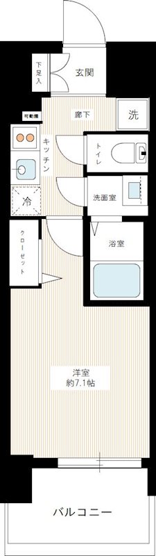 プレサンスジェネ浅草ＷＥＳＴ 0504号室 間取り