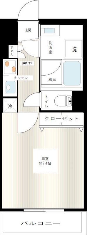 スカイコートグランデ清澄白河 0102号室 間取り