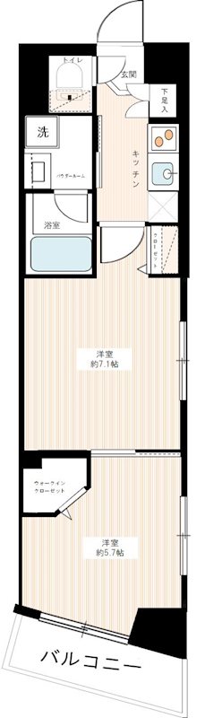 アーバンヴィスタ板橋本町 0401号室 間取り