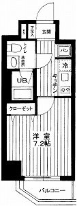 ヴェルト浅草 1001号室 間取り