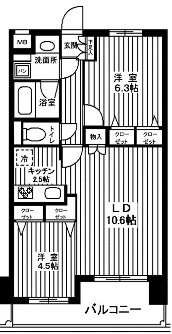 パテラスクエア浦和 0303号室 間取り