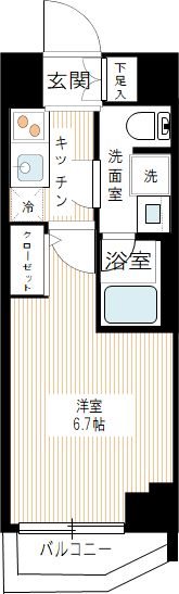 ＡＲＣＯＢＡＬＥＮＯ ＭＵＳＡＳＨＩＫＯＳＵＧＩ 0401号室 間取り