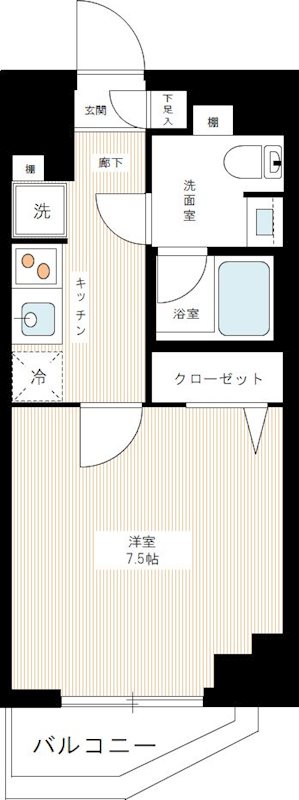 ＡＺＥＳＴ千住大橋 0301号室 間取り
