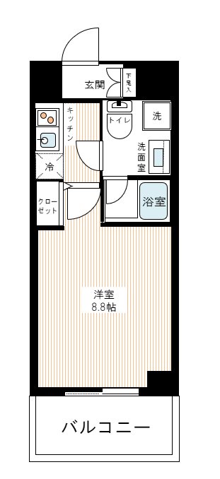 ＧＥＮＯＶＩＡ武蔵関公園ｓｋｙｇａｒｄｅｎ 0406号室 間取り