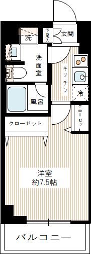 REALIZE蒲田Ⅱ 0504号室 間取り