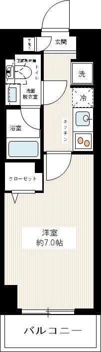 REXZY西川口AZⅢ 0807号室 間取り