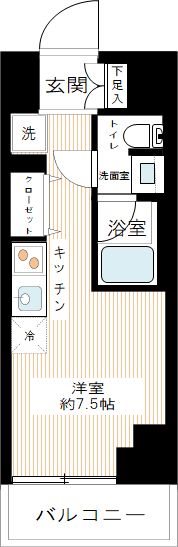 スパシエ横浜アルト 0502号室 間取り