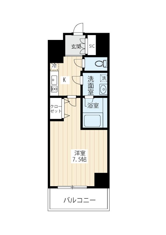 プロスタイルウェルス南千住メディフィス 0802号室 間取り