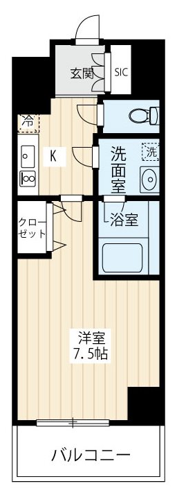 プロスタイルウェルス南千住メディフィス 0502号室 間取り