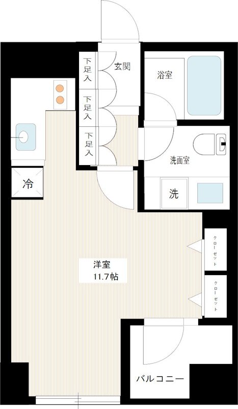 カスタリア高輪台 0903号室 間取り