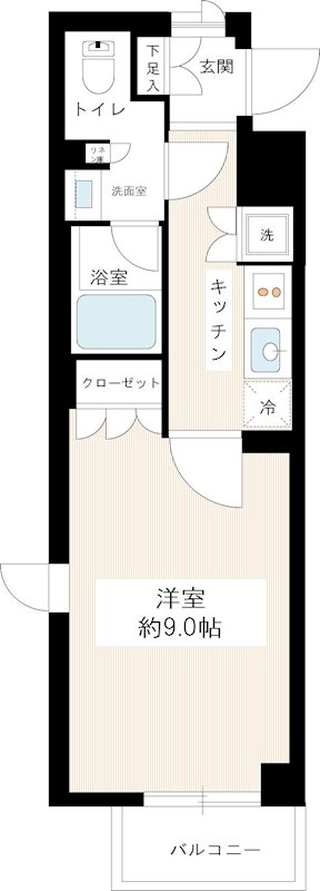 HY's r&ecirc;ve 0201号室 間取り