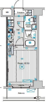 フュージョナル東墨田 0202号室 間取り