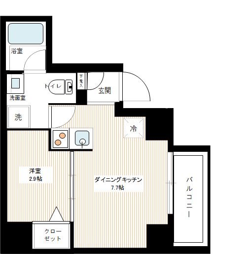 スパシエルクス亀戸 0904号室 間取り