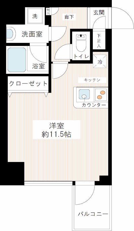 HY's renata 南砂 0403号室 間取り