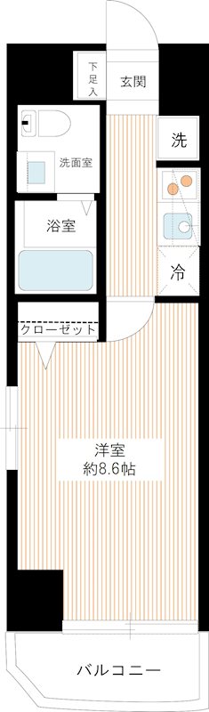 アンベリール板橋本町 0601号室 間取り