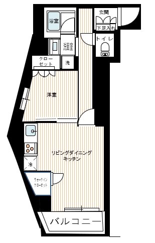 セジョリ新宿西落合 0801号室 間取り