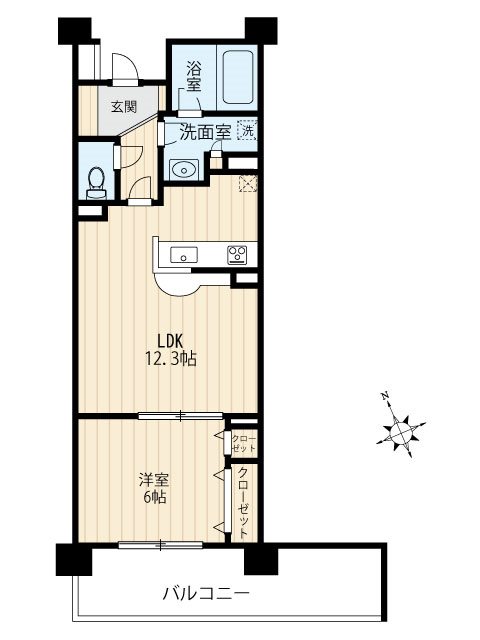 フェリズ二俣川 0303号室 間取り