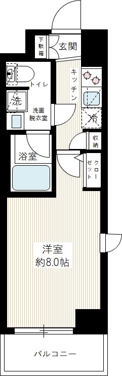 MAXIV上板橋AZ 0401号室 間取り