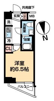 ＡＲＣＯＢＡＬＥＮＯ ＭＵＳＡＳＨＩＫＯＹＡＭＡ 0706号室 間取り